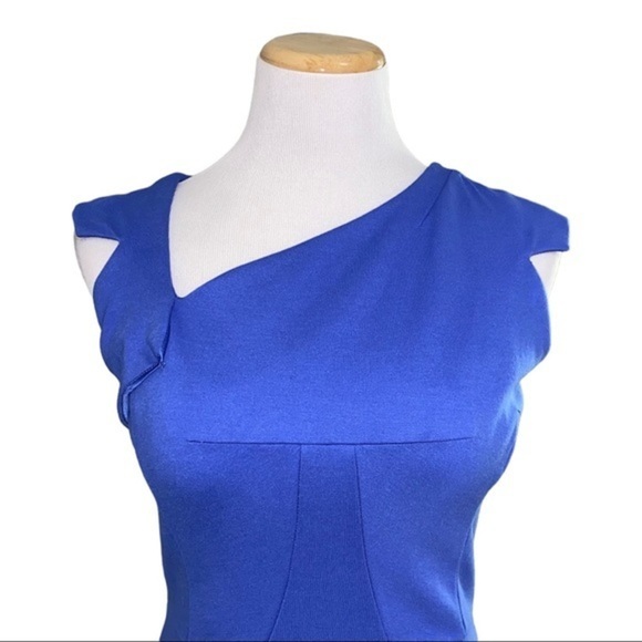 G.I.L.I. Cobalt Ponte Zipper Dress 2 - Picture 3 of 8